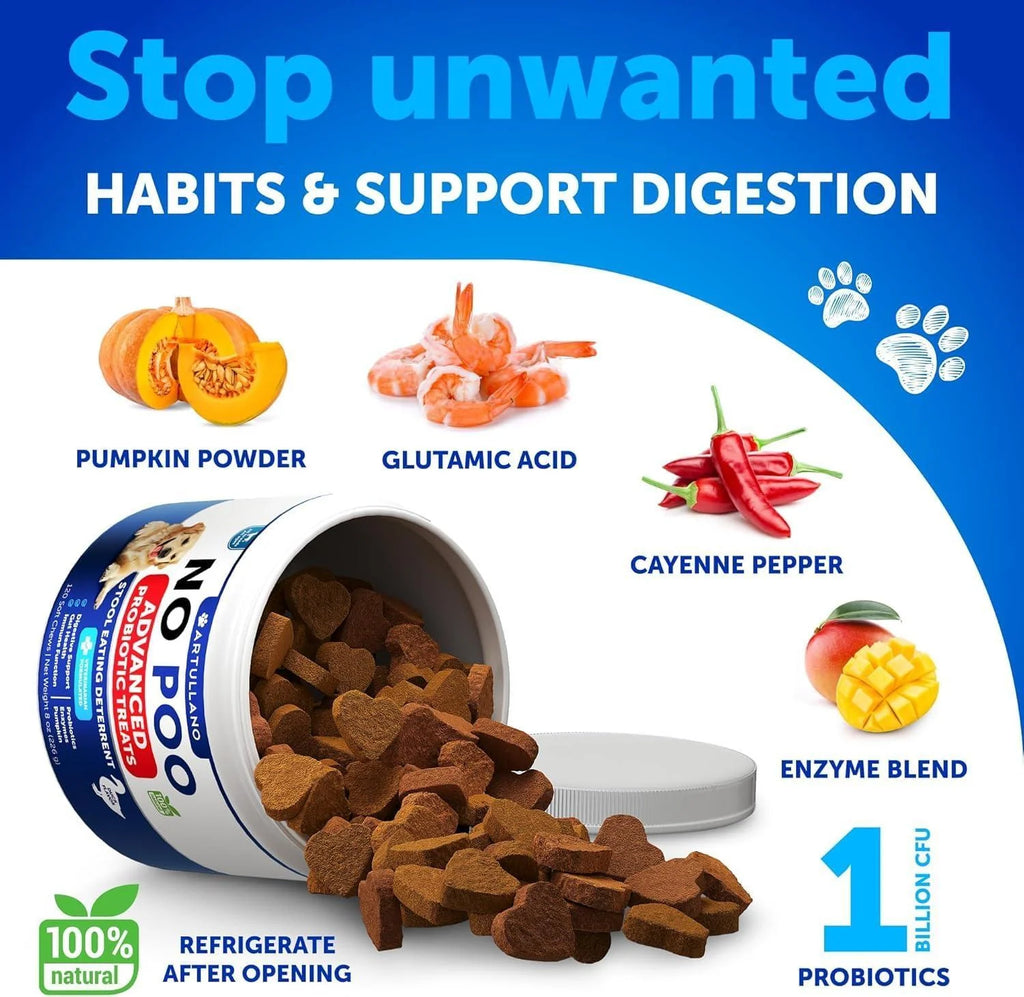 No Poo Chews for Dogs Coprophagia Stool-Eating Deterrent