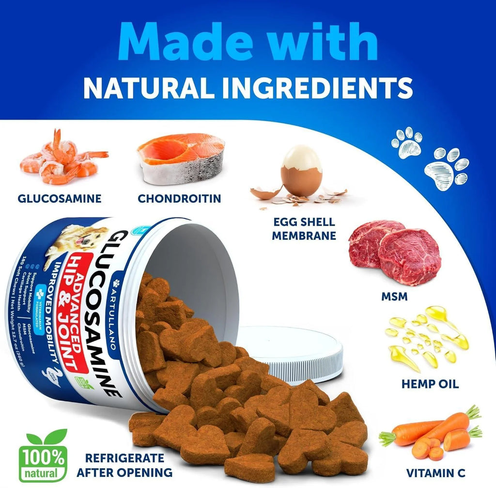 Glucosamine for Dogs Hip & Joint Chews Arthritis Support