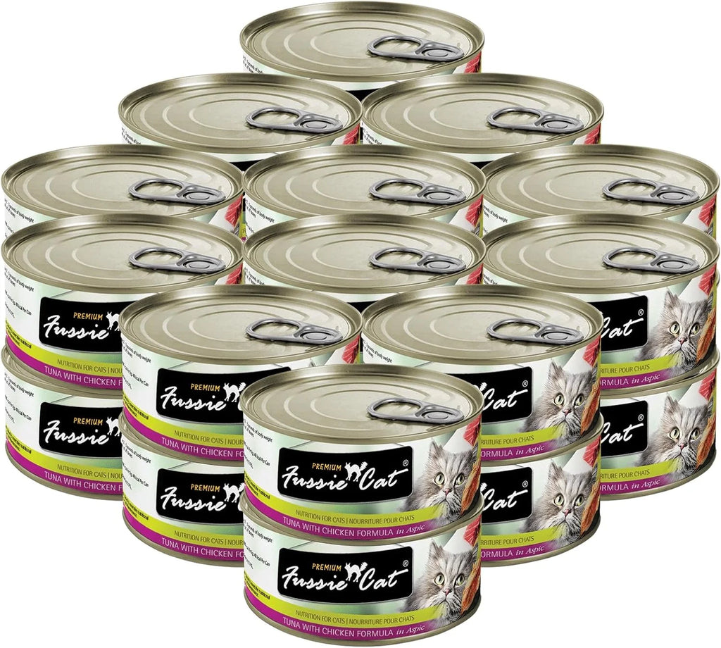 Premium Tuna with Chicken in Aspic Grain-Free Wet Cat Food - 2.82Oz Cans - Case of 24 Cans (Tuna with Chicken in Aspic)
