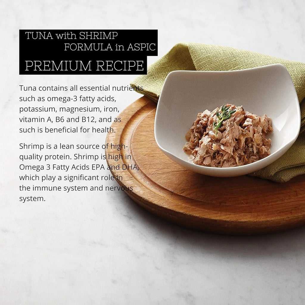 Premium Tuna with Shrimp in Aspic Grain-Free Wet Cat Food 2.82Oz, Case of 24
