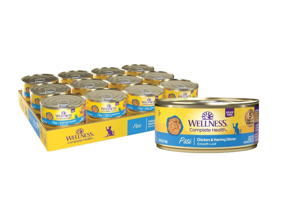 Health Pate Adult Wet Cat Food, Natural, Protein-Rich, Grain Free, 3 Ounce, 24 Pack, (Chicken & Herring)