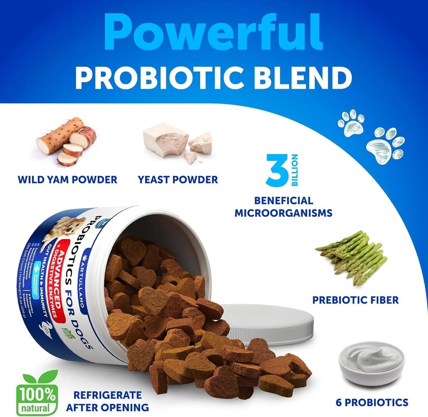 Probiotics for Dogs Gut Health Itchy Skin & Immune Support