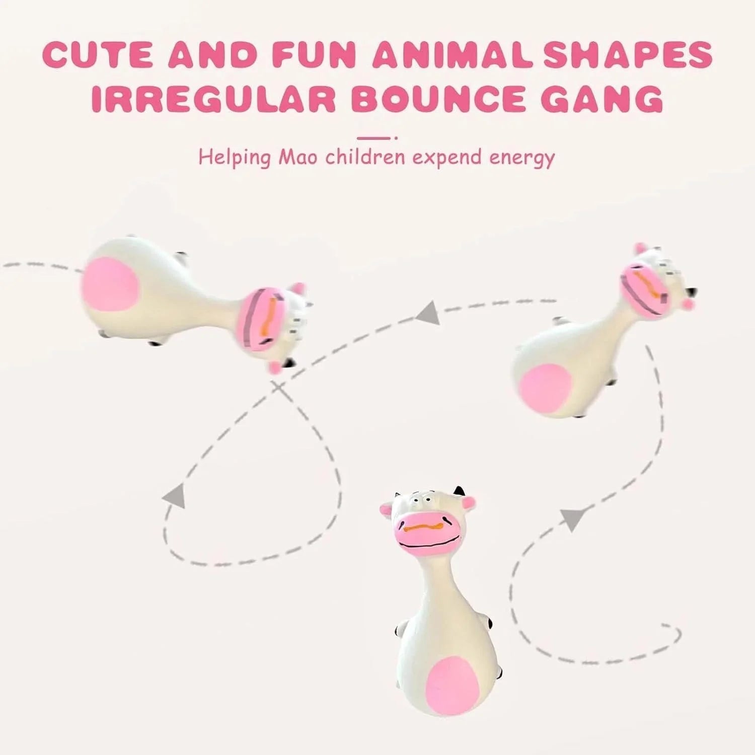 Dog Squeaky Chew Toy – Tough Natural Latex Fun for Teacup to Small Puppies (0-22 Lbs)! Perfect for Fetch, Chewing & Cuteness Overload (White Cow)