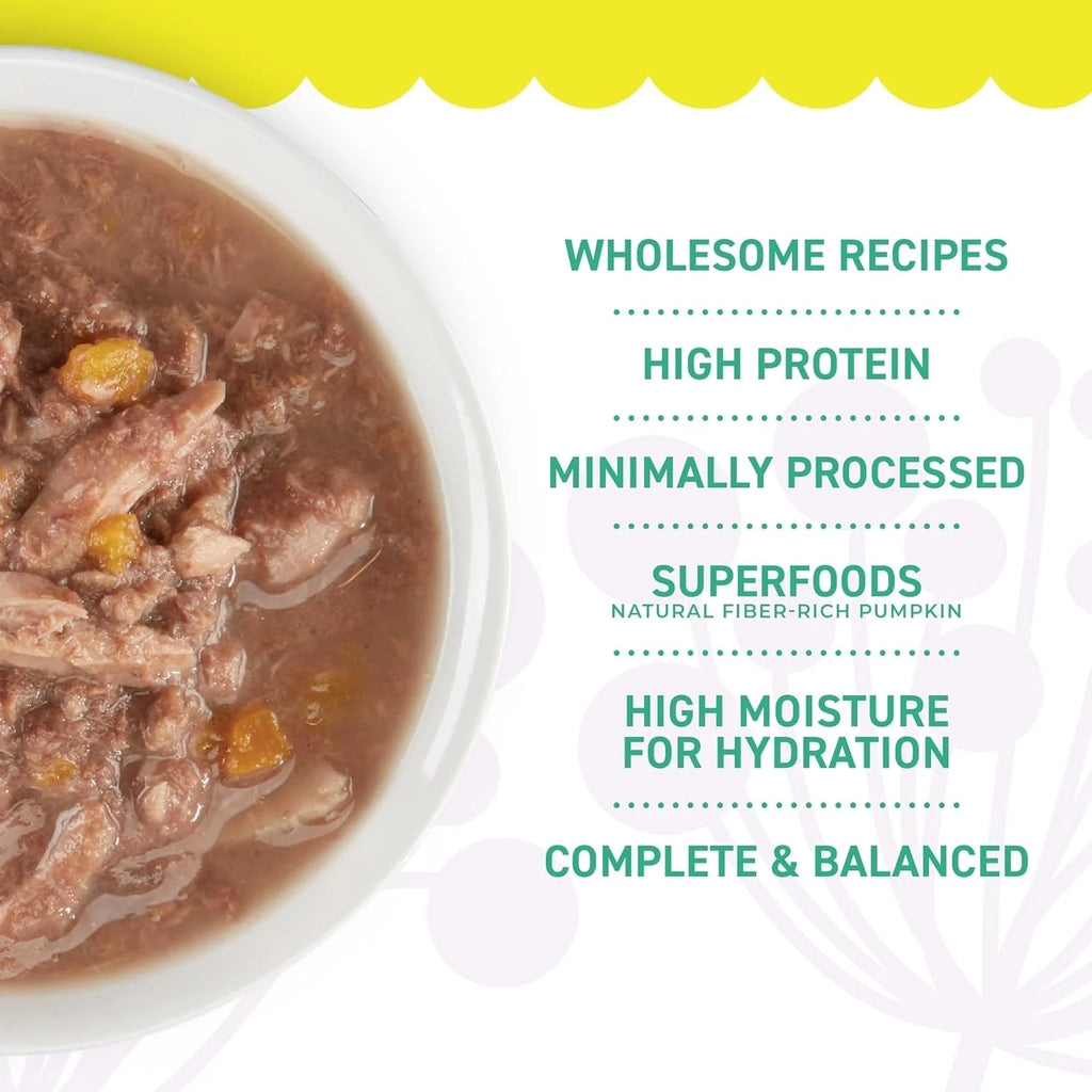 Whole Foods Wet Cat Food, Tuna, Pumpkin & Tilapia Entree in Broth, 2.8 Oz. Can (24 Count)