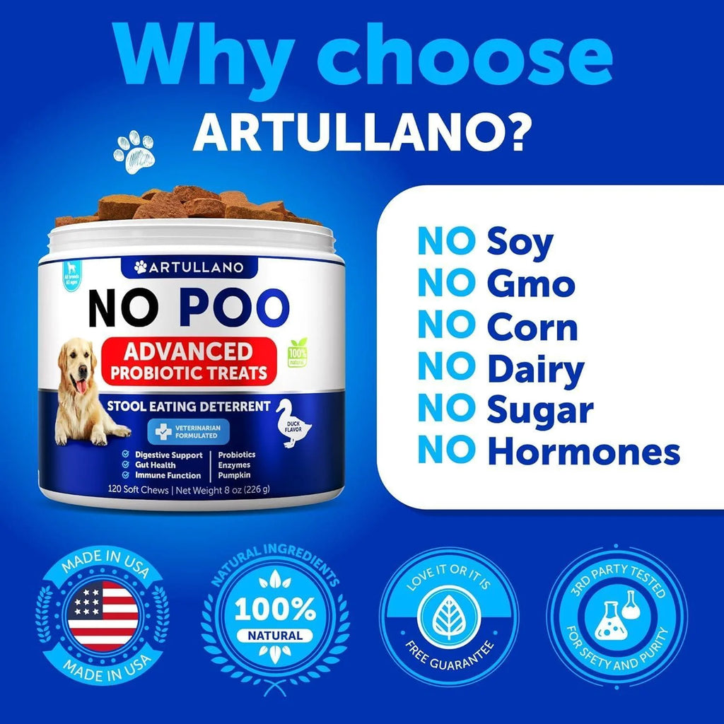 No Poo Chews for Dogs Coprophagia Stool-Eating Deterrent