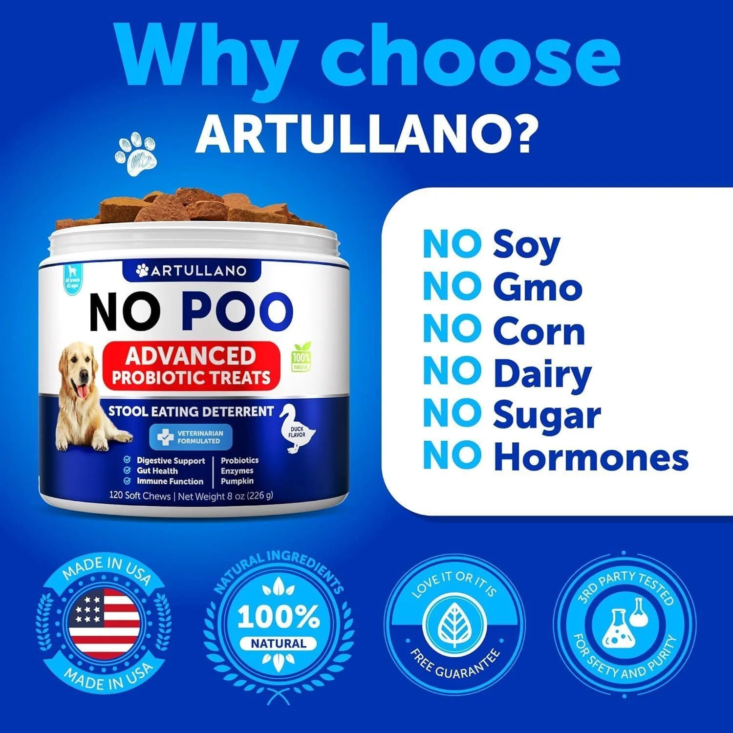 No Poo Chews for Dogs Coprophagia Stool-Eating Deterrent