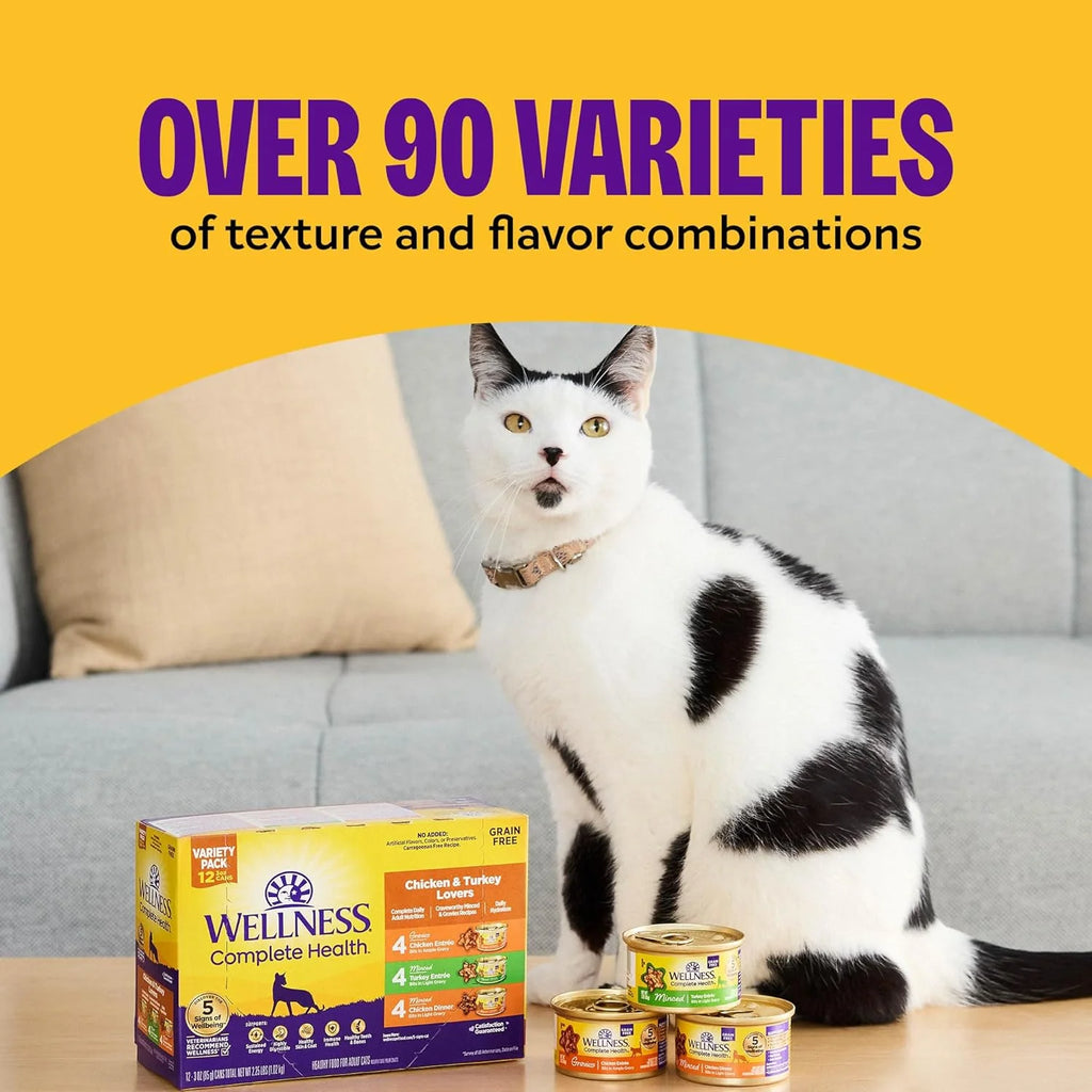 Complete Health Pate Adult Wet Cat Food, Natural, Protein-Rich, Grain Free, 3 Ounce, 24 Pack, (Chicken)