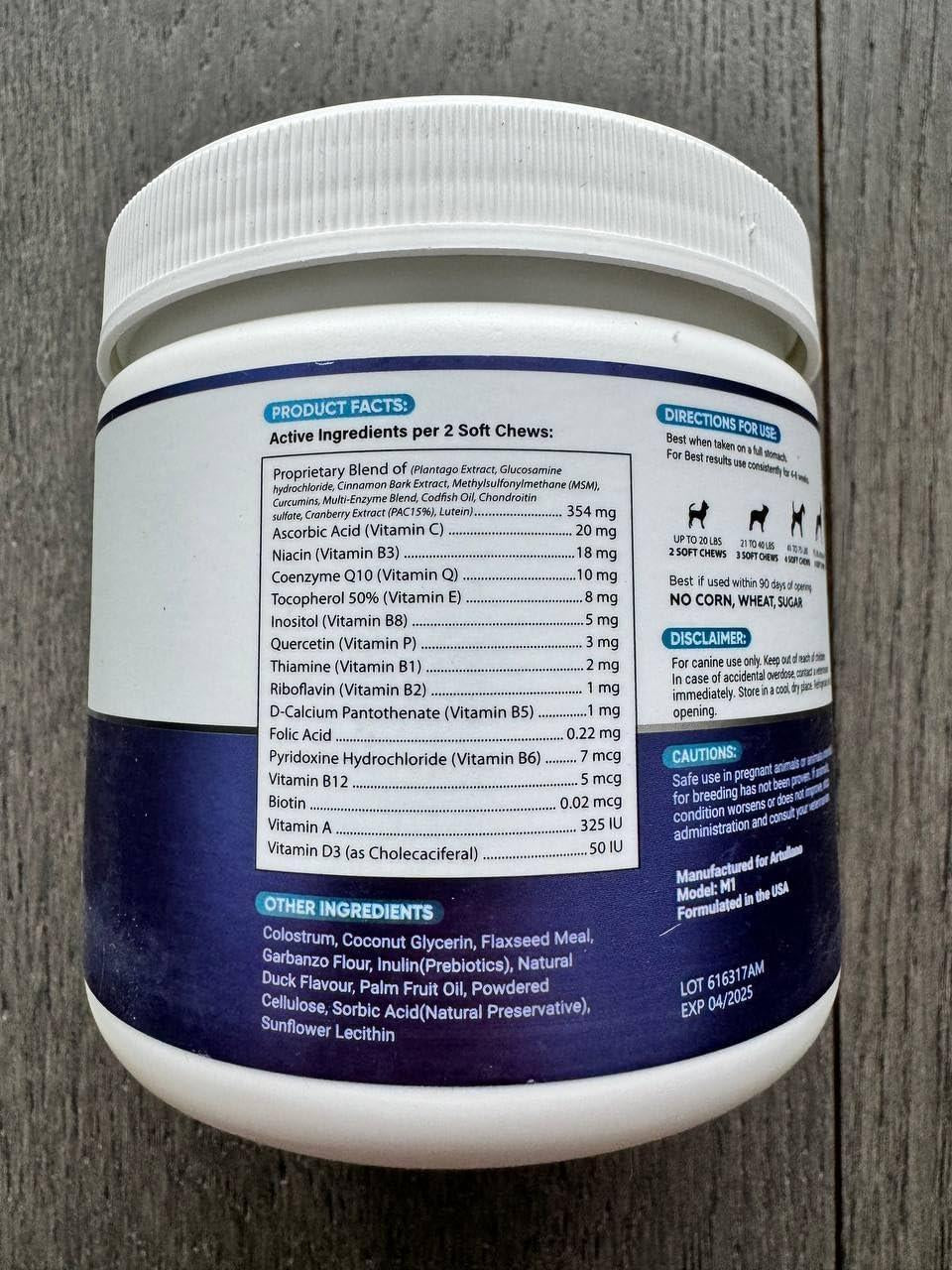Dog Multivitamin Chews with Glucosamine 20-In-1