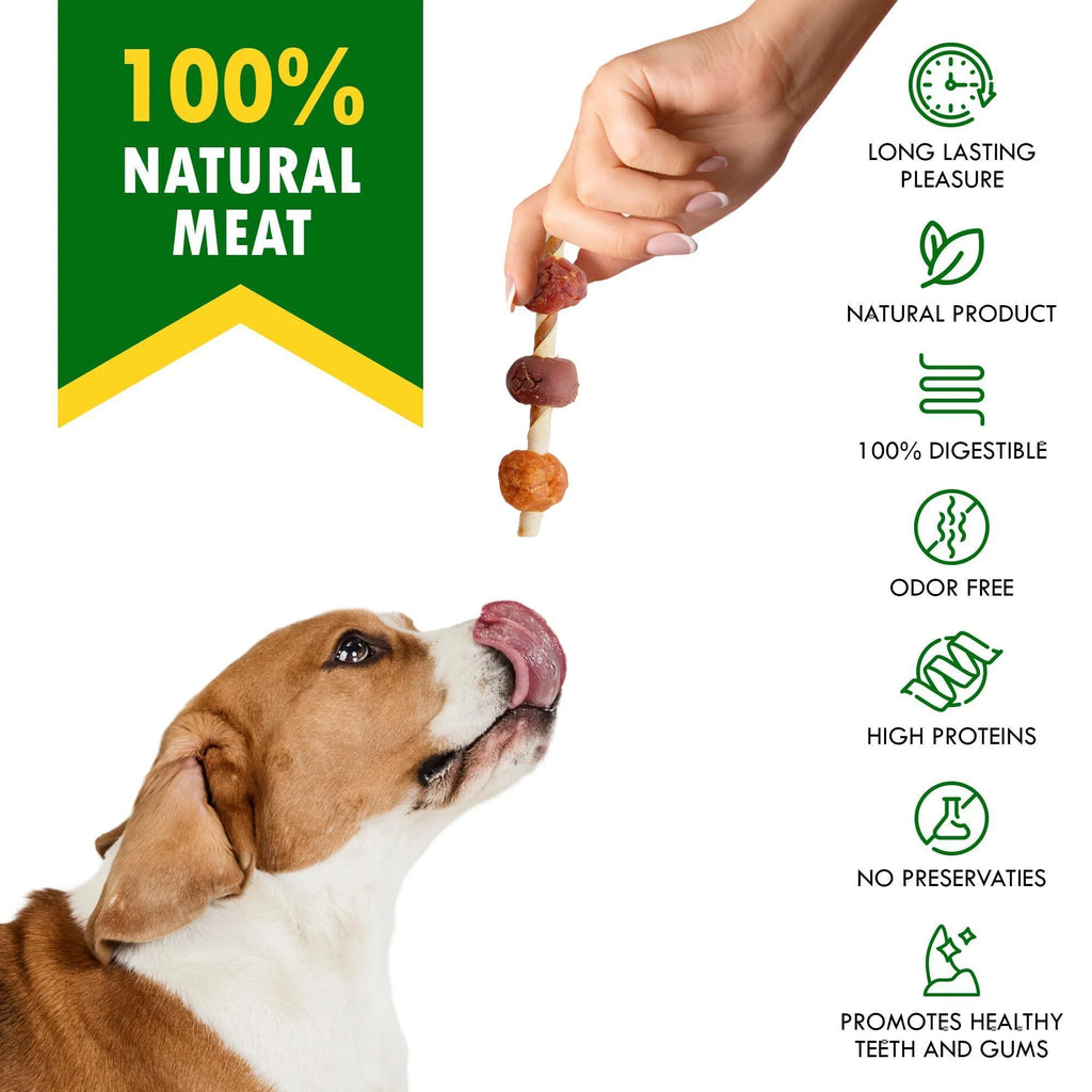 Rawhide Treats for Dogs Duck & Chicken Human-Grade 10.6 Oz