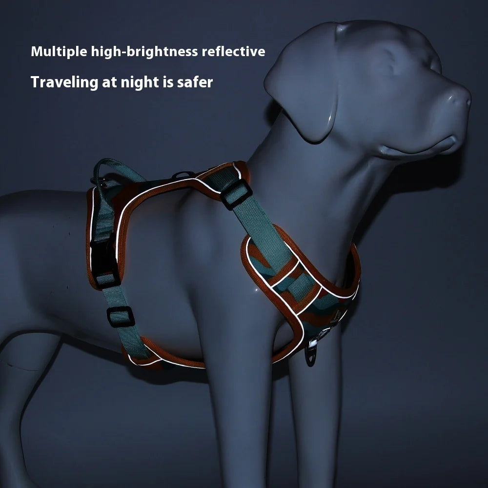 Dog Chest and Back Reflective Commuter Hand Holding Rope