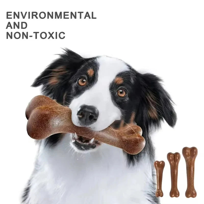 Nearly Indestructible Dog Bone Chew Toys Natural Non Toxic anti Bite Puppy Toys for Small Medium Large Dogs Pet Dental Chewing