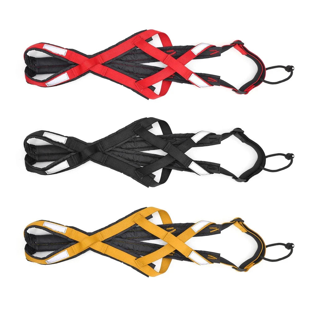 Waterproof Dog Sledding Harness Reflective Pet Sledding Skijoring Harness Big Large Dogs Weight Pulling Vest for Pet Training (65Cm - 85Cm)