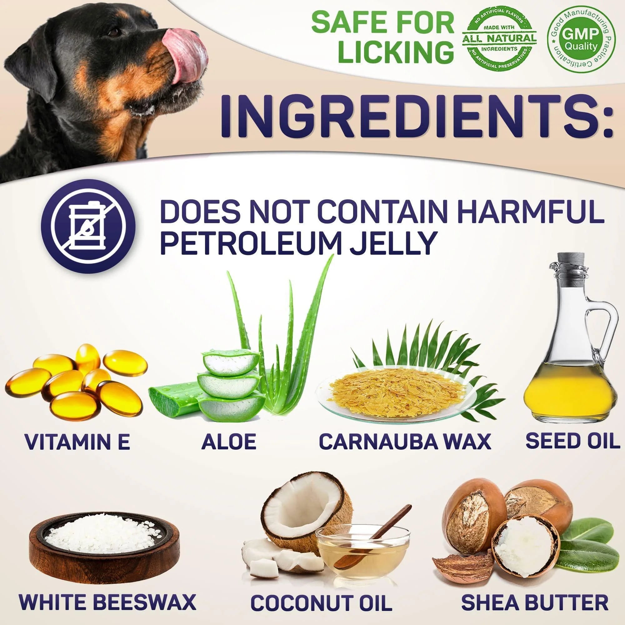 Dog Paw Balm Paw Protection for Hot Pavement Lick-Safe 5 Oz