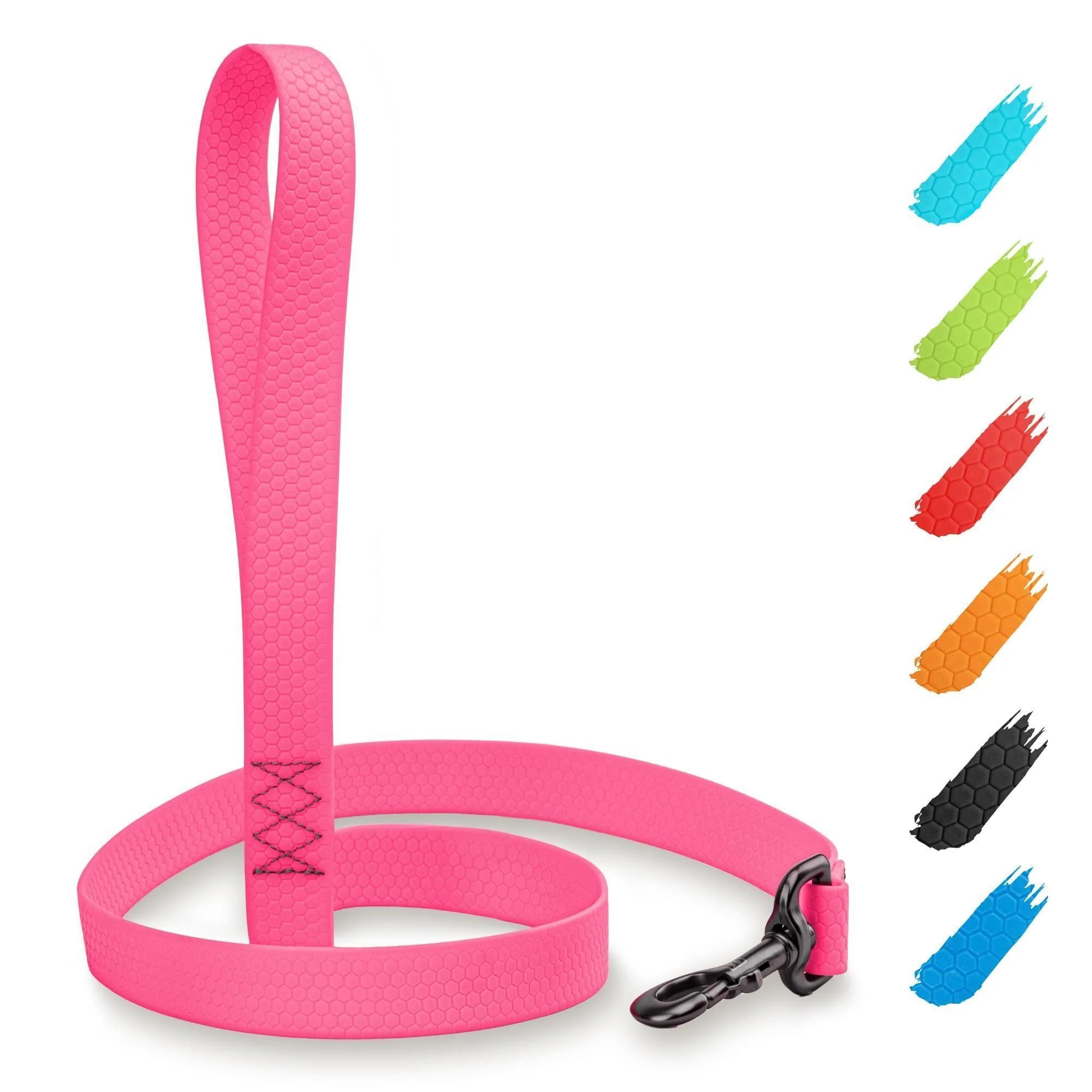 Waterproof Dog Leash 4 Ft & 6 Ft Anti-Slip All Sizes Pink