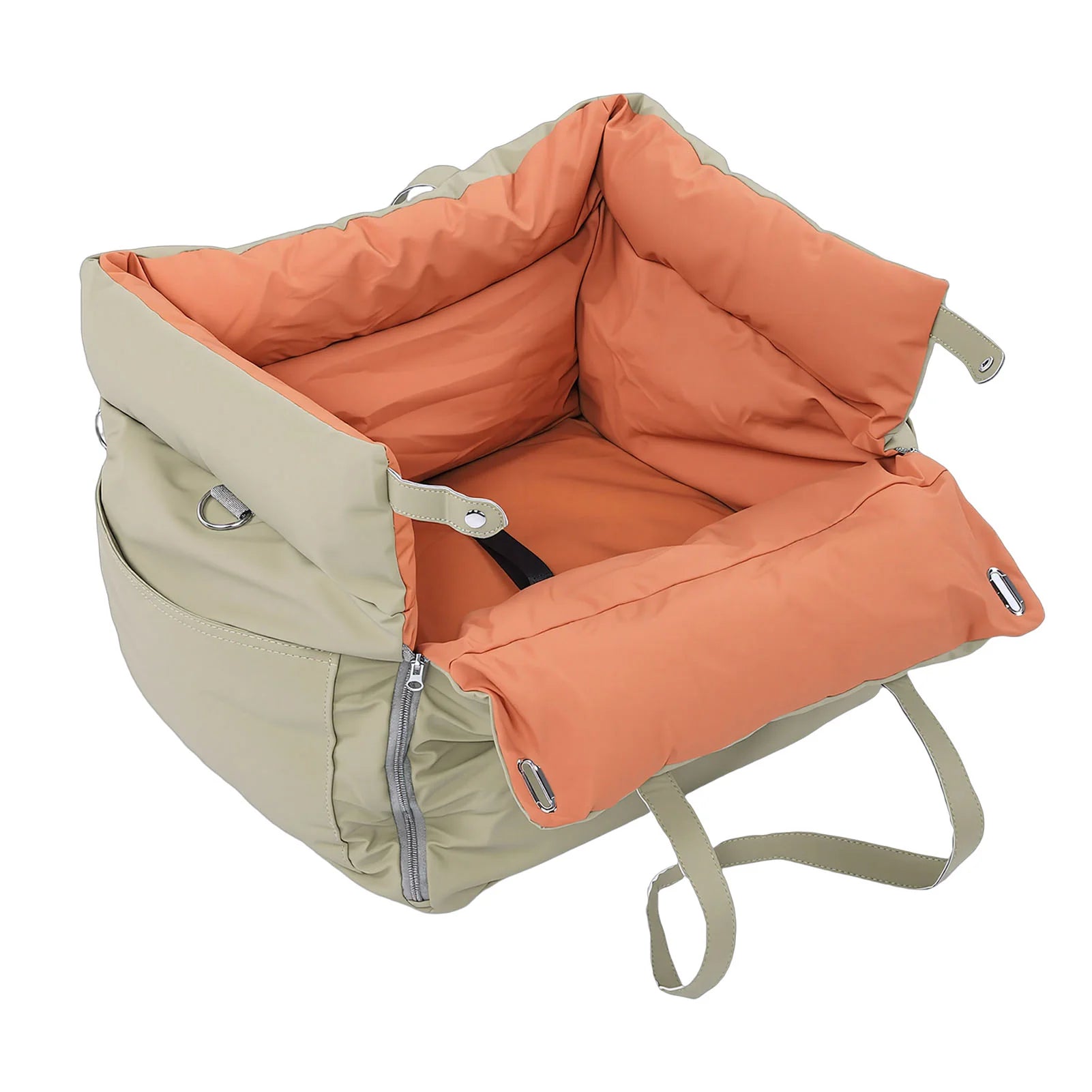 Car Pet Bed Portable Travel Outdoor Detachable Washable Pet Car Seat with Harness for Dogs Cats
