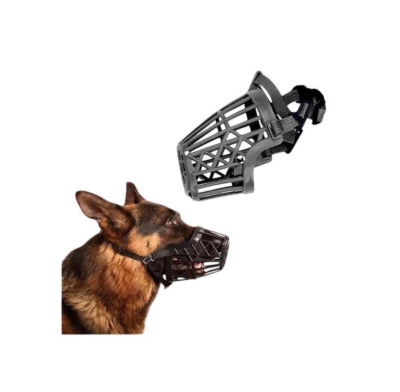 Dog Muzzles anti Biting Adjustable Plastic Breathable Basket Muzzle Different Sizes for Small, Medium, Large & Extra Dogs