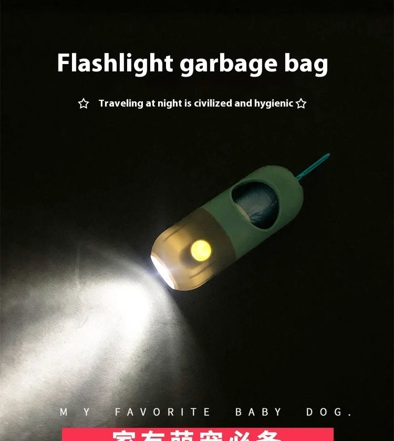 Led Light Pet Waste Bag Dispenser for Dogs Cats Dog Poop Scooper Bags Waste Bags Holder Dispensers Pet Clean Accessories