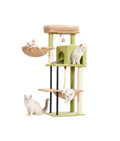 Cat Tree, Cat Tower for Indoor Cats, 43.3 Inch Cactus Cat Tree Tower with Sturdy Steel Tube, Hammock, Cat Condo for Small Cats and Kittens, Scratching Post