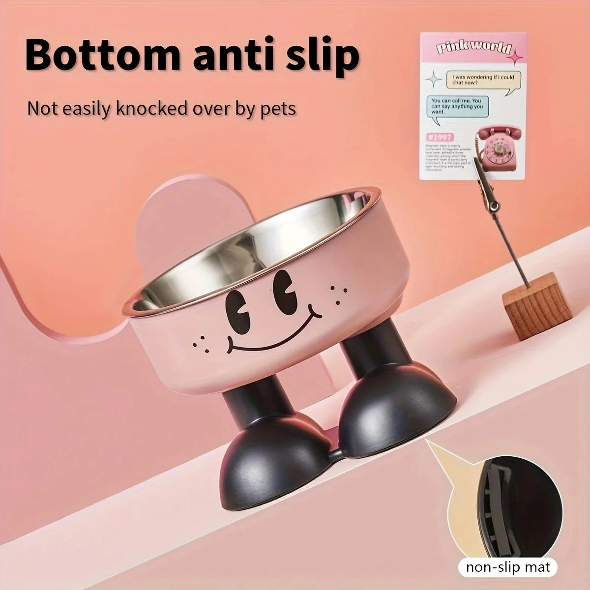 Elevated Dog Cat Bowl Stainless Steel Food Water Bowls Raised No Spill Pet Feeder Bowl for Puppy Small Medium Large Dogs Cats
