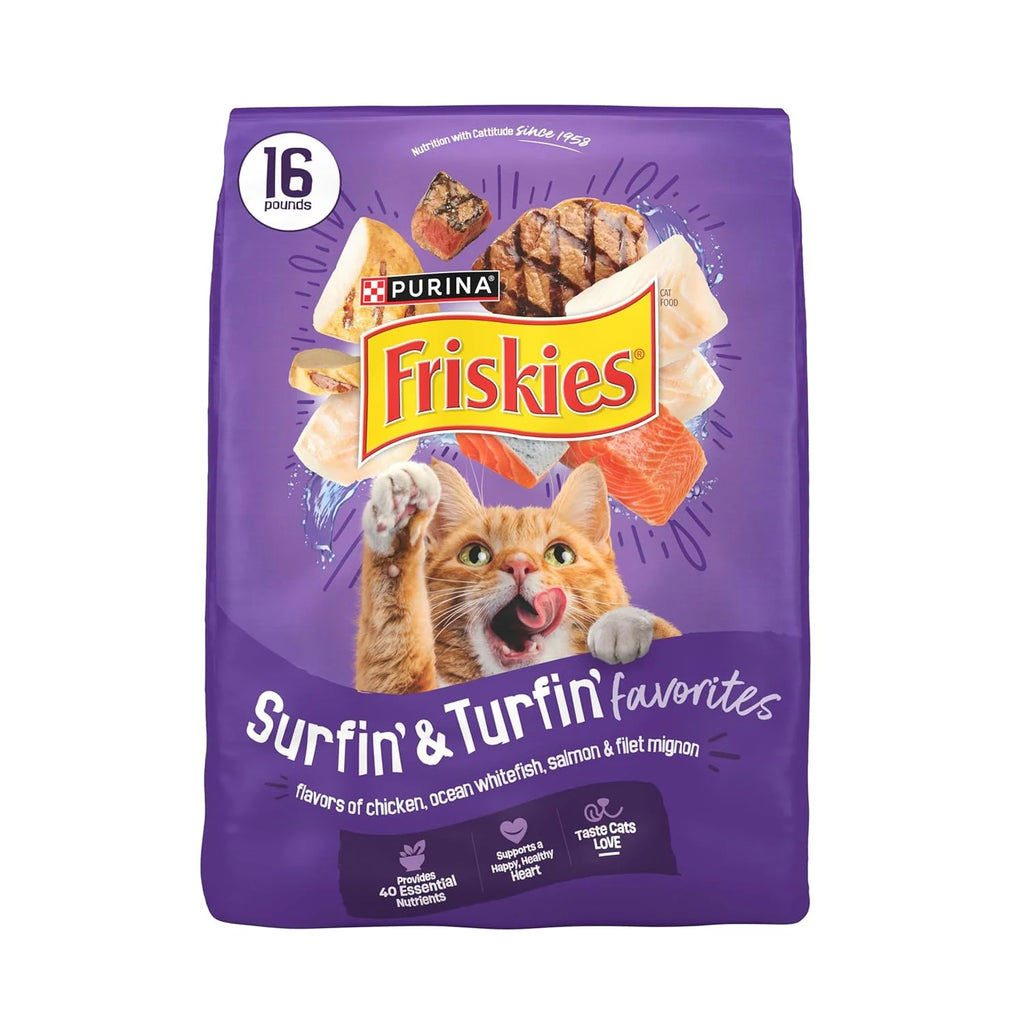 Dry Cat Food, Surfin' & Turfin' Favorites - 16 Lb. Bag
