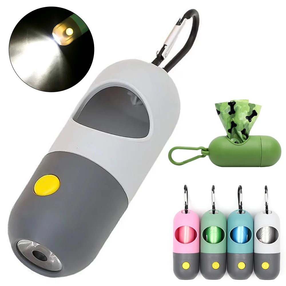 Led Light Pet Waste Bag Dispenser for Dogs Cats Dog Poop Scooper Bags Waste Bags Holder Dispensers Pet Clean Accessories