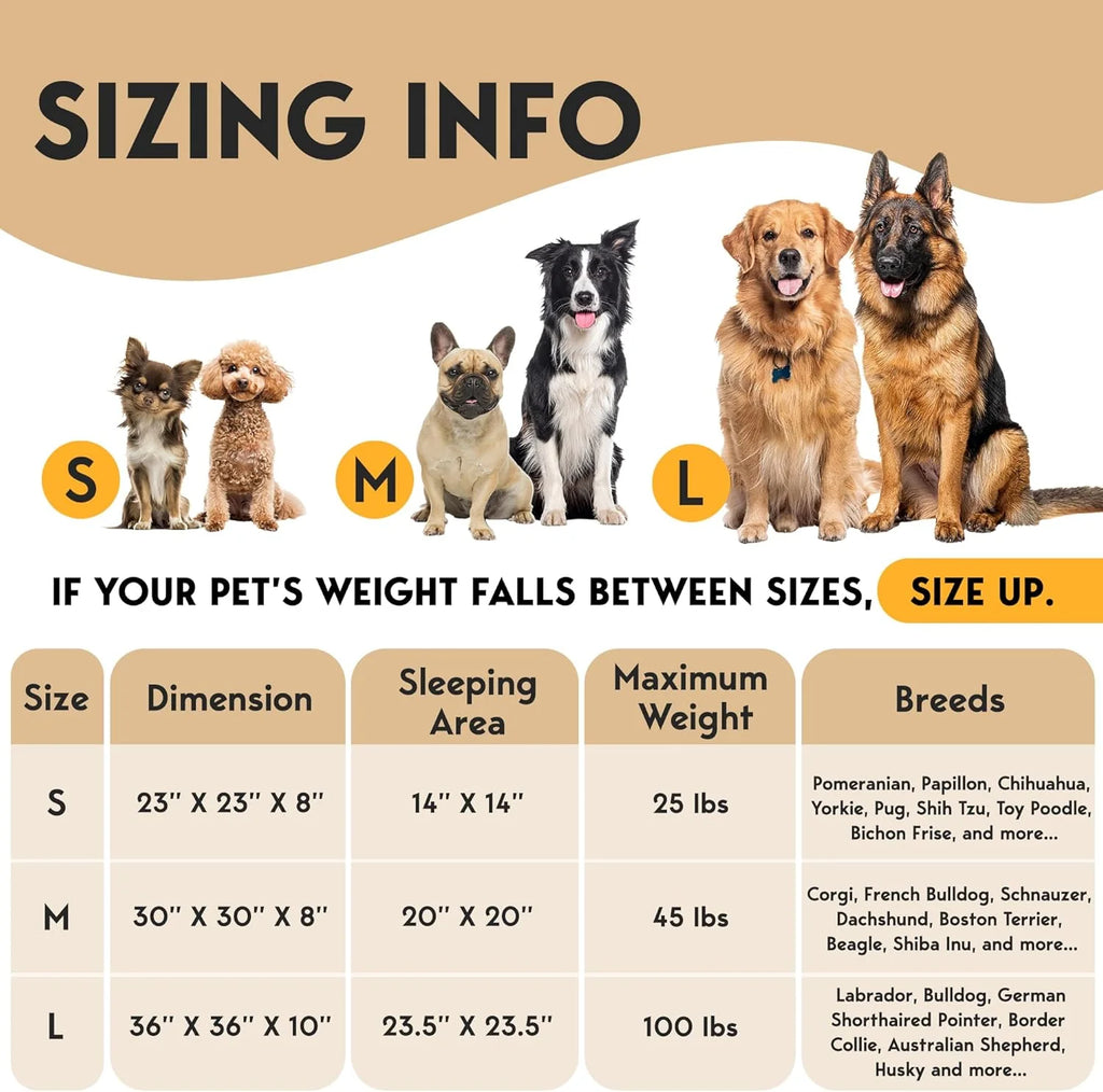Petjett Calming Dog Beds Large Sized Dog - round Bed, Anti-Slip & Washable Super Soft Donut Bed, Fluffy Faux Fur Anti-Anxiety Premium Comfort Pet Bed, Fits Dogs - Bright Grey