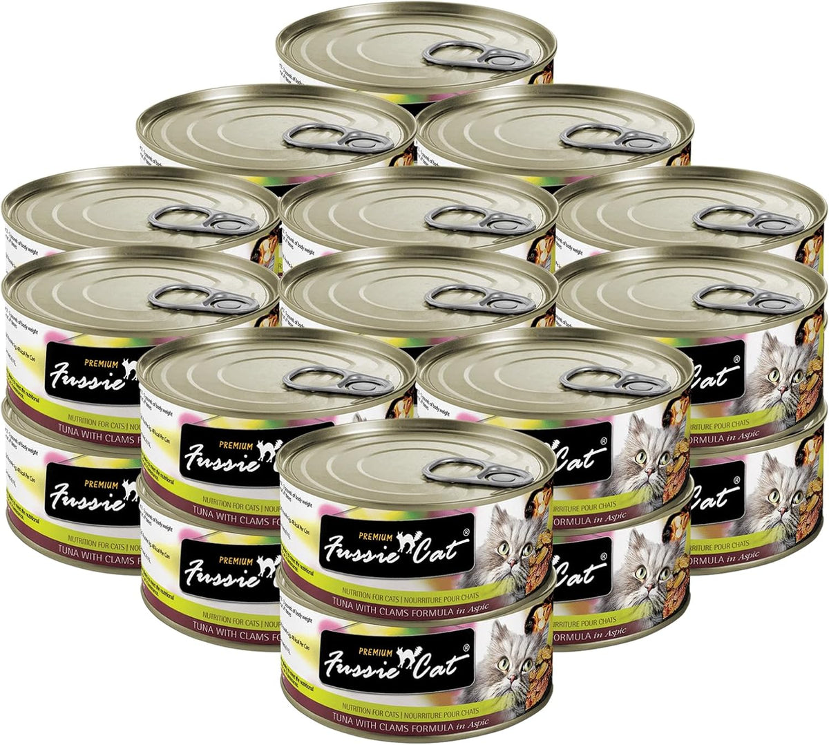 Premium Tuna & Clams in Aspic Grain-Free Wet Cat Food 2.82Oz, Case of 24