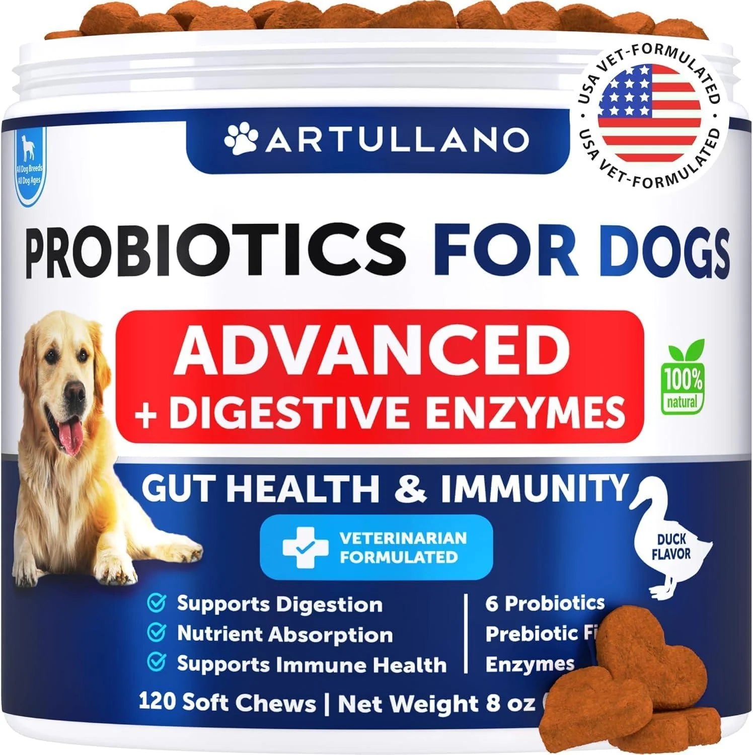 Probiotics for Dogs Gut Health Itchy Skin & Immune Support